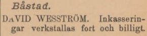 SKÅNING – 9 februari 1901 (forts.)