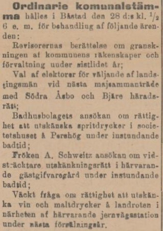 SYDHALLAND – 26 mars 1901