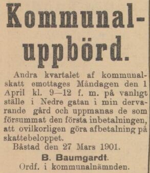 ENGELHOLMS TIDNING – 28 mars 1901