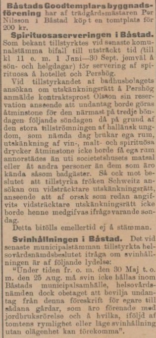 SYDHALLAND – 2 april 1901 (forts.)