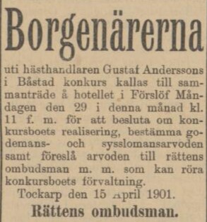 ENGELHOLMS TIDNING – 18 april 1901 (forts.)