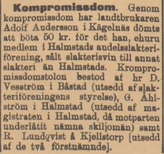 HALLAND – 7 maj 1901