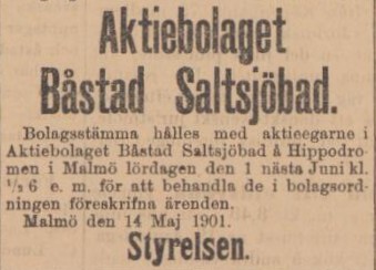 SKÅNSKA AFTONBLADET – 15 maj 1901