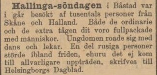 HELSINGBORGS DAGBLAD – 29 juli 1901