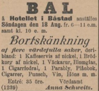 SYDHALLAND – 15 augusti 1901