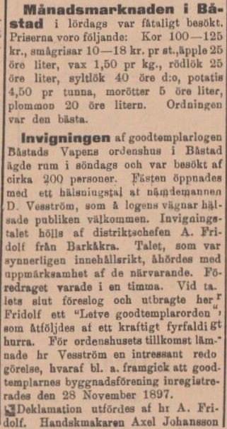 SYDHALLAND – 1 oktober 1901