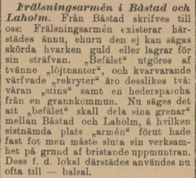 KRISTIANSTADSBLADET – 20 november 1901