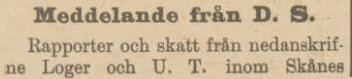 SKÅNING – 23 november 1901