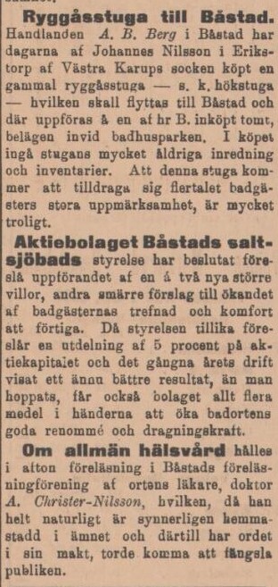 SYDHALLAND – 1 mars 1902