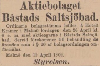 SKÅNSKA AFTONBLADET – 15 april 1902