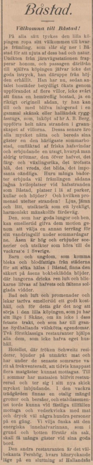 SYDHALLAND – 14 juni 1902