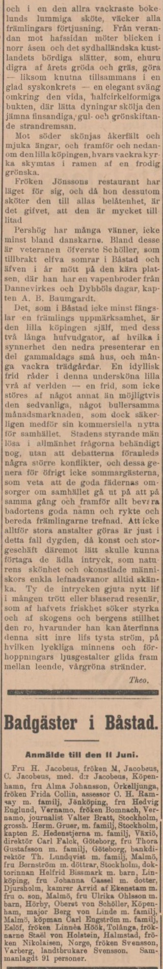 SYDHALLAND – 14 juni 1902 (forts.)