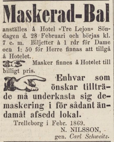 TRELLEBORG TIDNING – 26 februari 1869